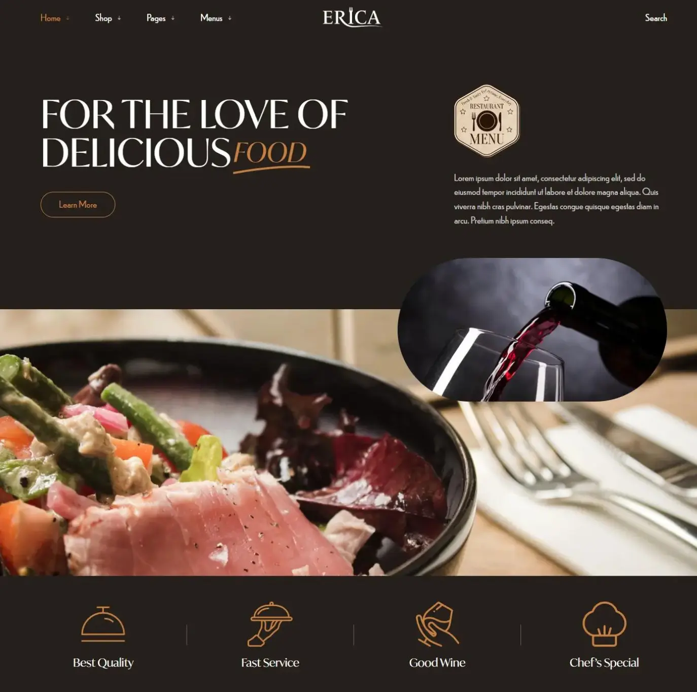 Plantilla 4you.website - Restaurant Erika 2