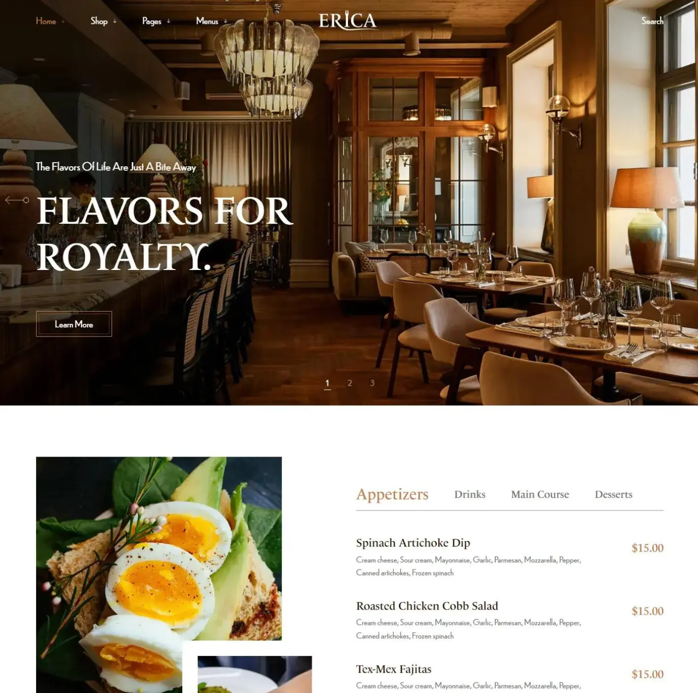 Plantilla 4you.website - Restaurant Erika