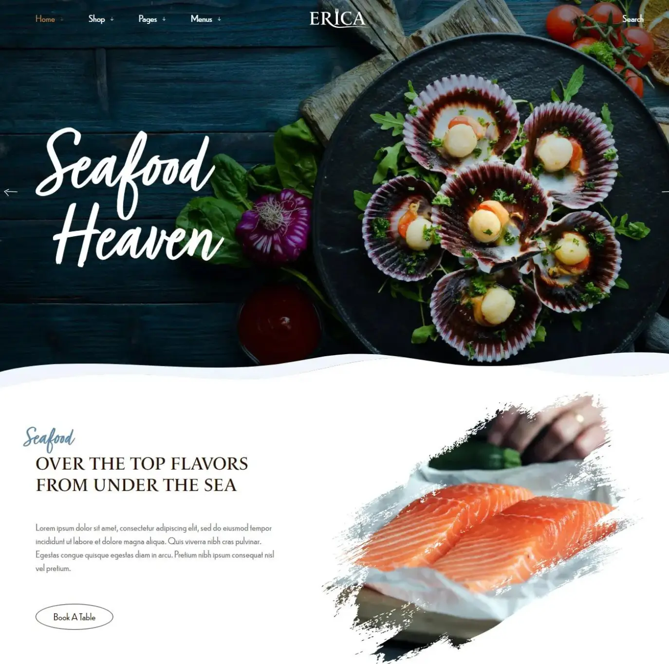 Plantilla 4you.website - Seafood